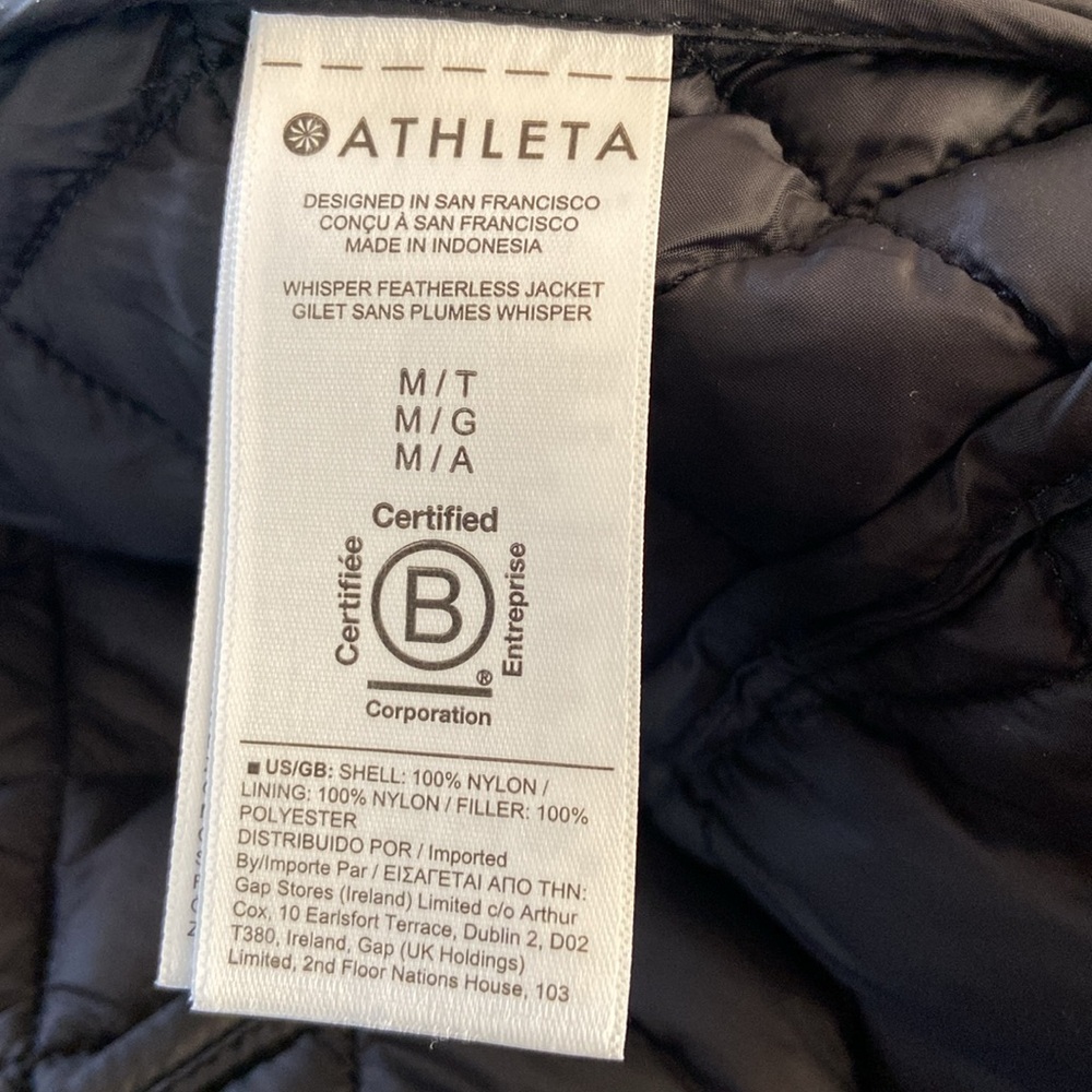 NWOT - Athleta Women’s Whisper Featherless Puffer Jacket - Picture 9 of 13